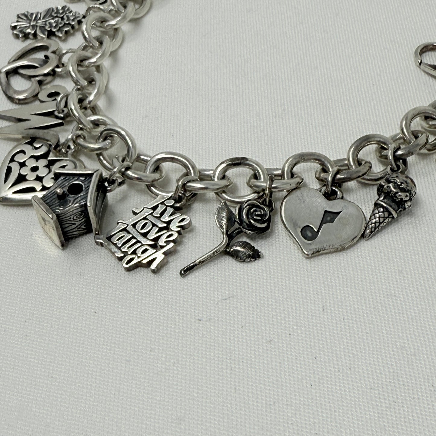 Estate James Avery Sterling Silver Thirteen Charm Bracelet