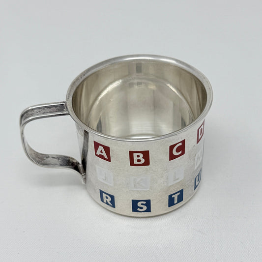 Estate Sterling Silver Child's Alphabet Cup