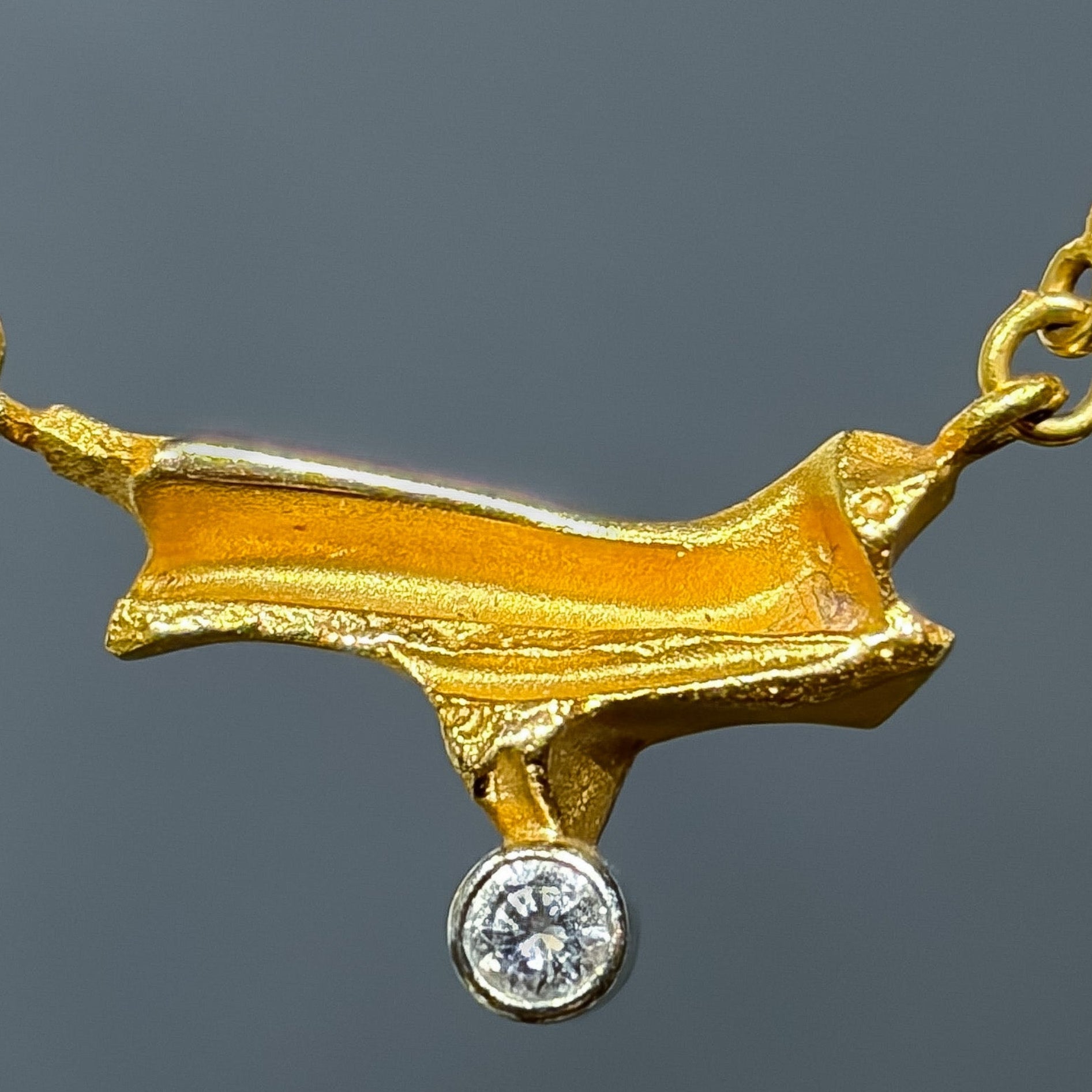 Estate 18K, Diamond Handmade Necklace by Lapponia , Designed by