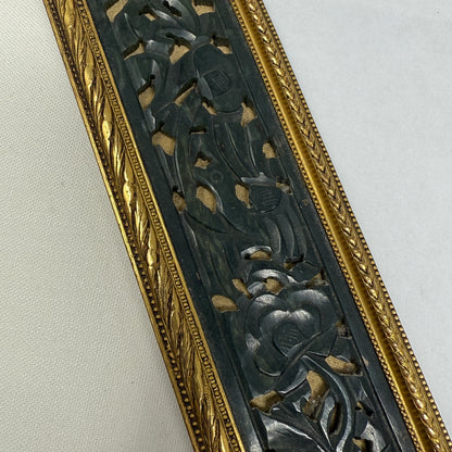 Estate Jade and Antique Bronze Picture Frame