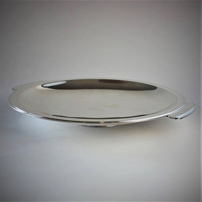 Estate Georg Jensen Sterling Silver Pyramid Large Handled Serving Dish by Harald Nielsen No. 600D