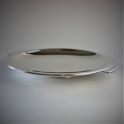 Estate Georg Jensen Sterling Silver "Pyramid" Round Handled Dish by Harald Nielsen No.600A