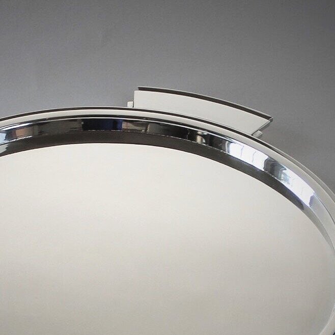 Georg Jensen Sterling Silver Pyramid Large Round Handled Serving Tray, No.600G by Harald Nielsen