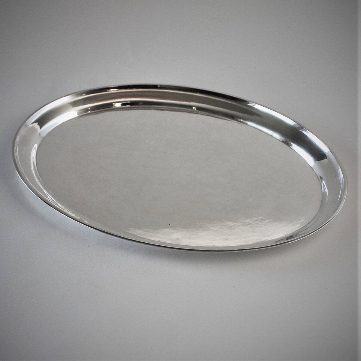 Georg Jensen Sterling Silver Small Hammered Oval Tray, No.223A