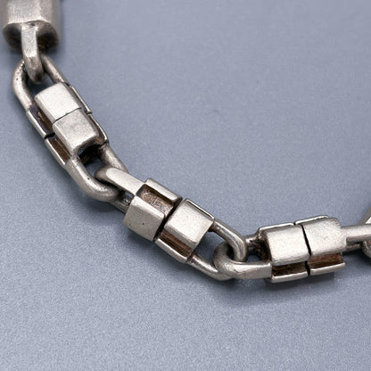 Estate Sterling Silver Italian Swivel Link Bracket with Lobster Clasp