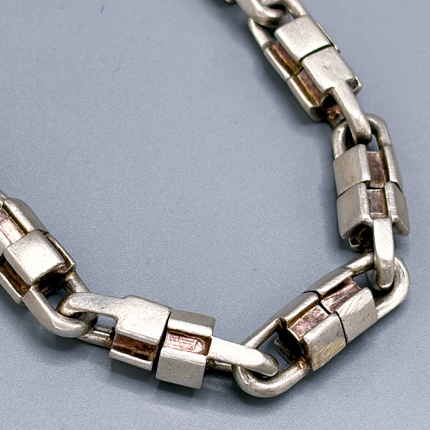 Estate Sterling Silver Italian Swivel Link Bracket with Lobster Clasp