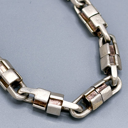 Estate Sterling Silver Italian Swivel Link Bracket with Lobster Clasp