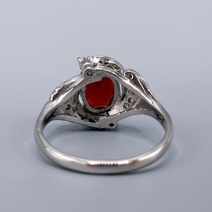Fine Rubalite, Diamond & Platinum Ring