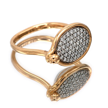 New Georg Jensen 18KT Rose and White Gold Savannah Ring No 1506B by Vivianna Torun