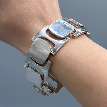 Estate Sterling Silver Modern Bracelet by Bent Knudsen