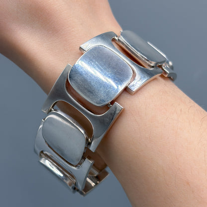 Estate Sterling Silver Modern Bracelet by Bent Knudsen