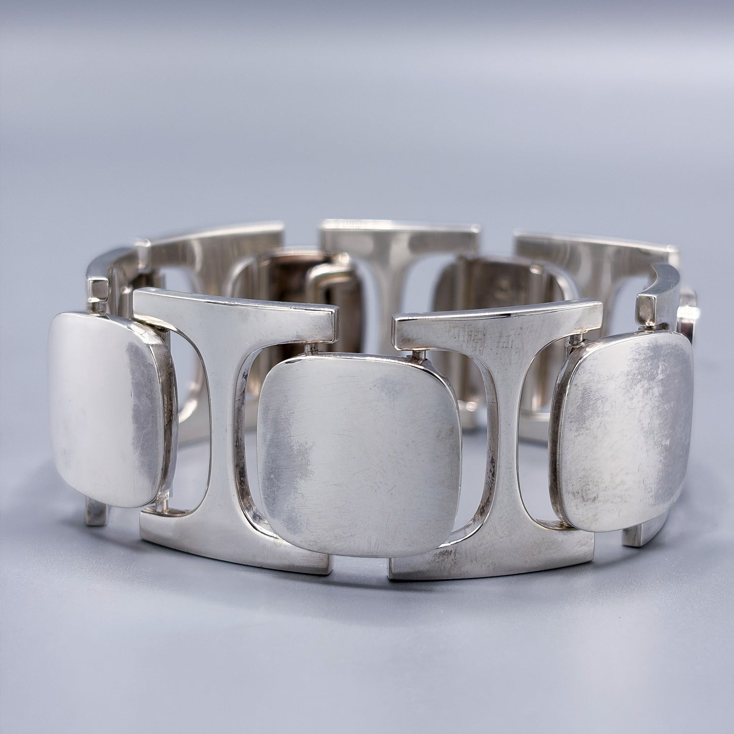Estate Sterling Silver Modern Bracelet by Bent Knudsen