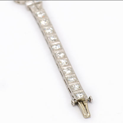 Estate Art Deco Platinum Diamond Bracelet