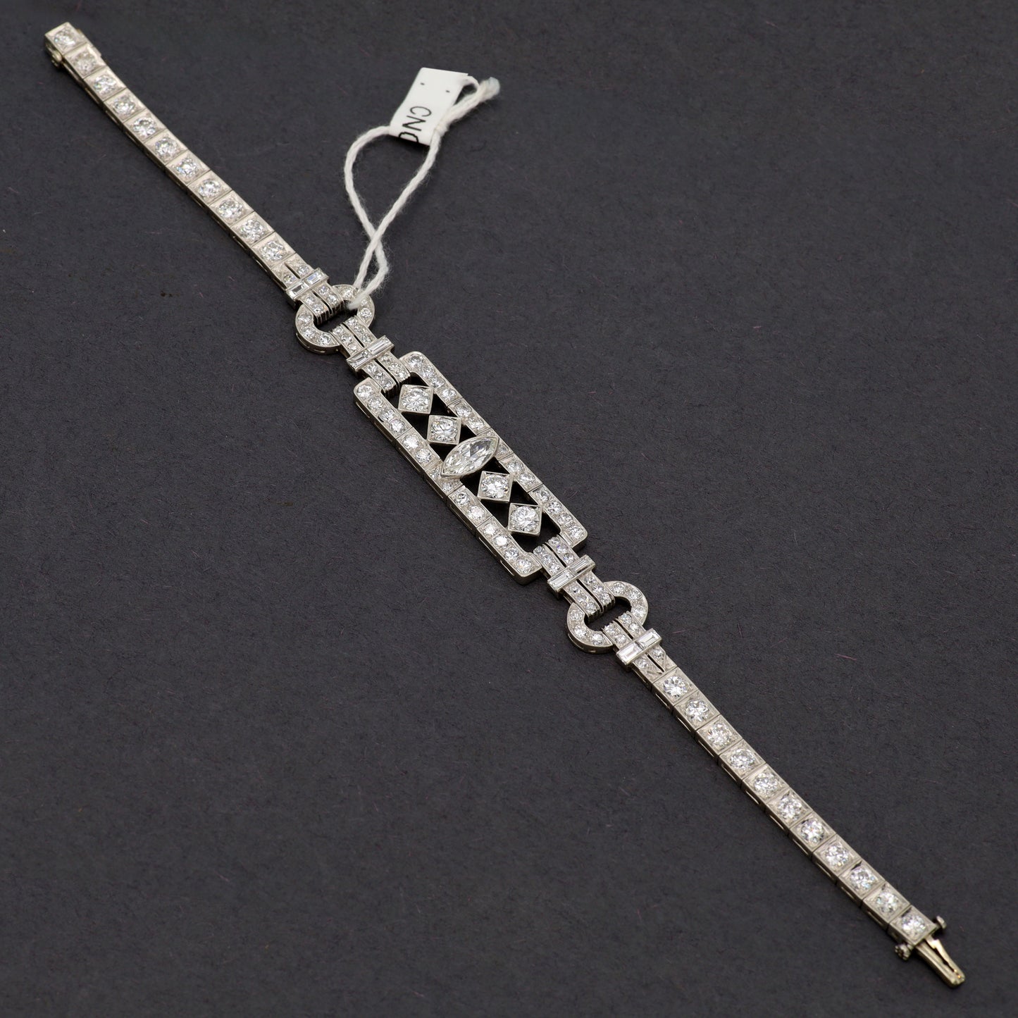Estate Art Deco Platinum Diamond Bracelet