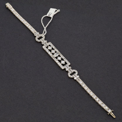 Estate Art Deco Platinum Diamond Bracelet