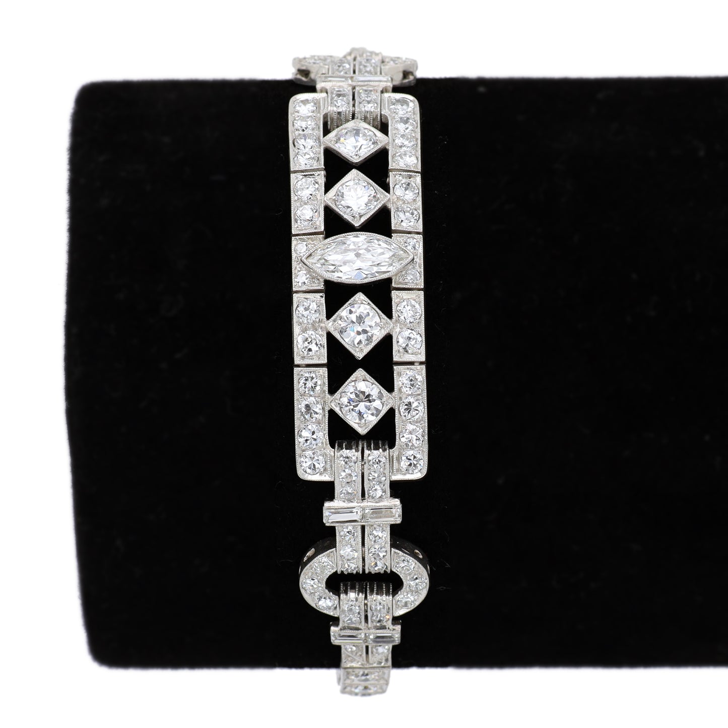 Estate Art Deco Platinum Diamond Bracelet