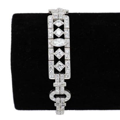 Estate Art Deco Platinum Diamond Bracelet
