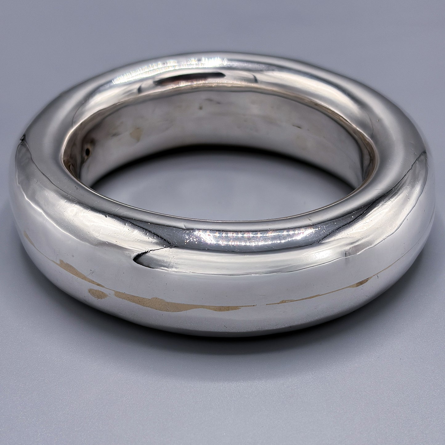 Estate Sterling Silver TIFFANY Donut Bangle c 1980