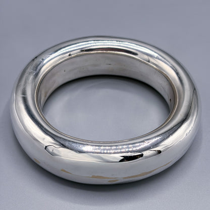 Estate Sterling Silver TIFFANY Donut Bangle c 1980
