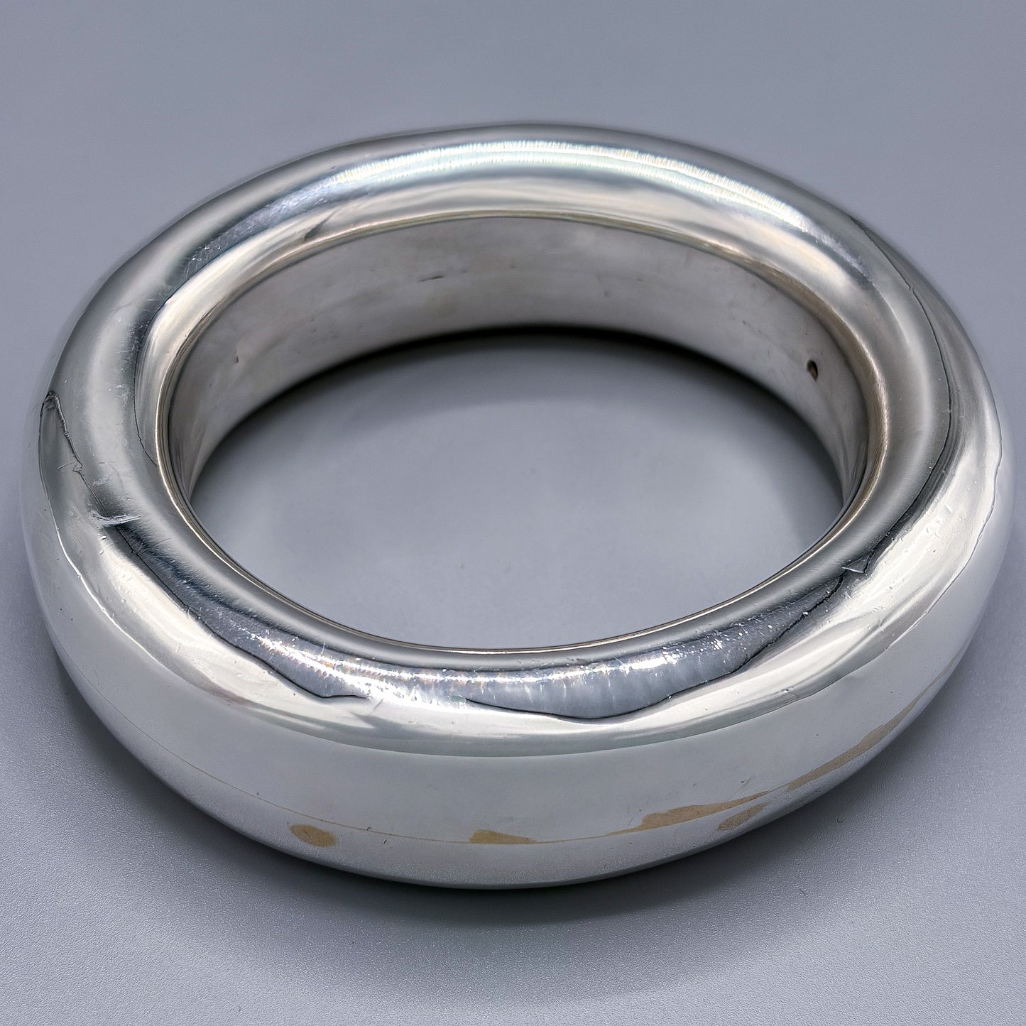 Estate Sterling Silver TIFFANY Donut Bangle c 1980