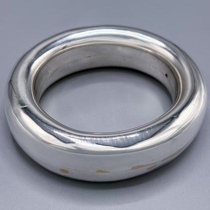Estate Sterling Silver TIFFANY Donut Bangle c 1980