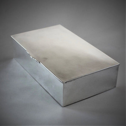 Estate Georg Jensen Sterling Silver Extra Large and Heavy Cigar Box by Gundorph Albertus No. 638