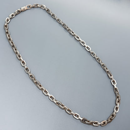 Estate Sterling Silver Extra Heavy Link Chain Necklace
