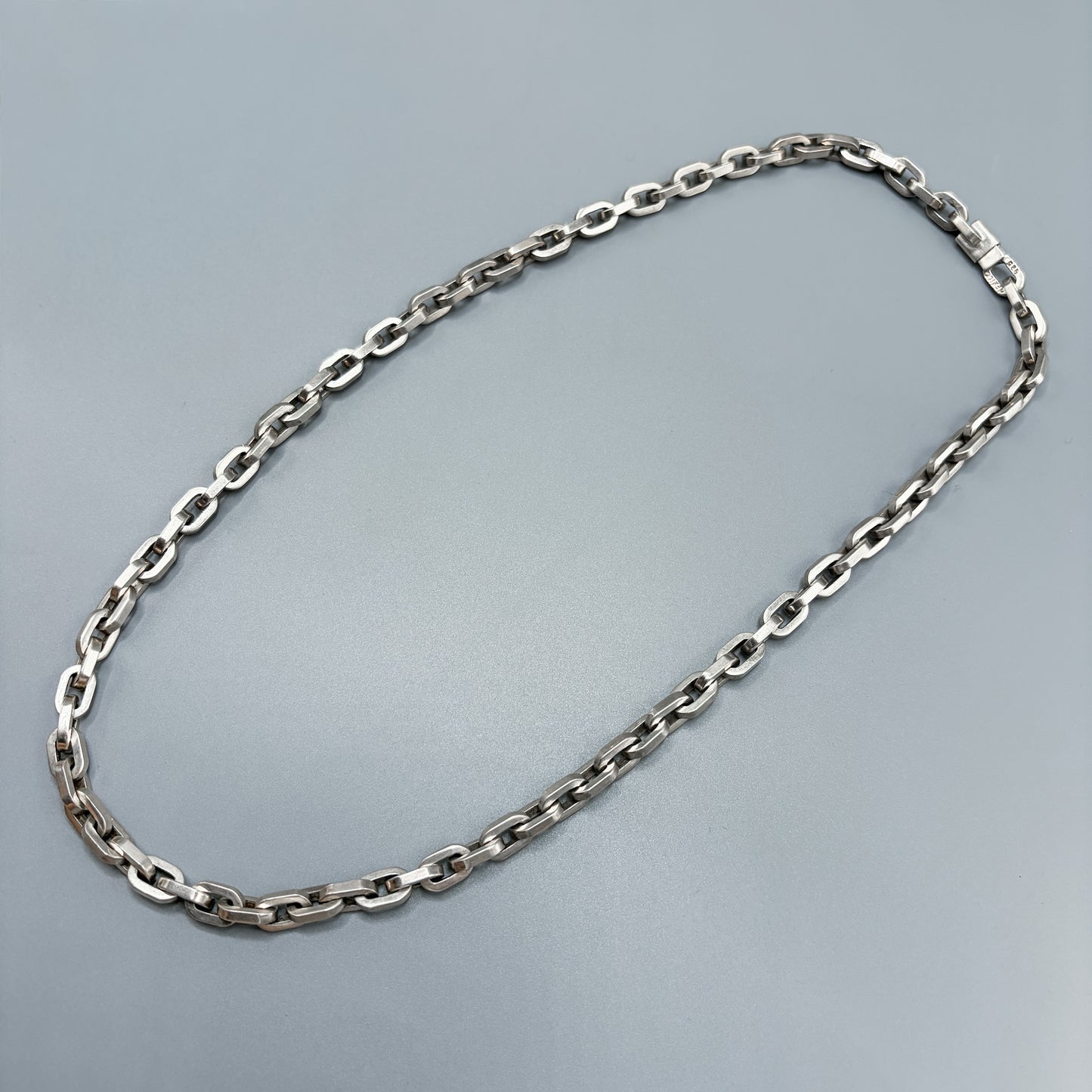 Estate Sterling Silver Extra Heavy Link Chain Necklace