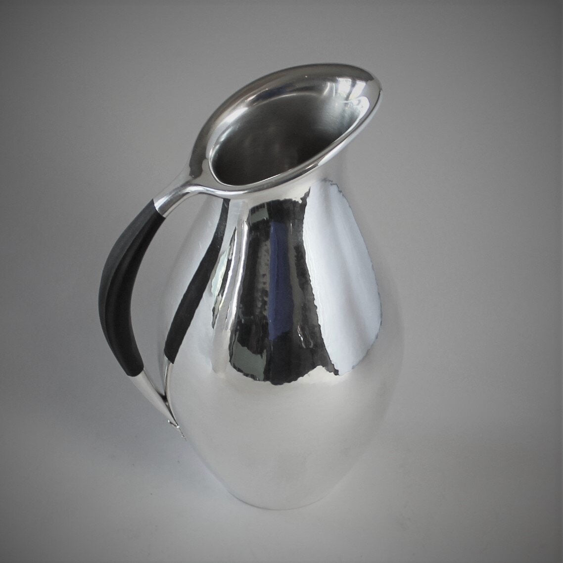 Georg Jensen Sterling Silver Extra Large Pitcher with Ebony Handle, No.432F by Johan Rohde