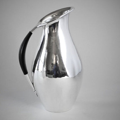 Georg Jensen Sterling Silver Pitcher with Ebony Handle, No.432E  by Johan Rohde