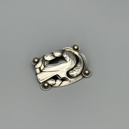Estate Georg Jensen Sterling Silver Bird Brooch No. 209 by Kristian Mohl-Hansen