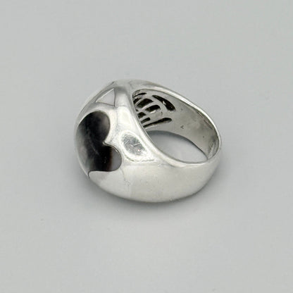 Estate Sterling Silver Double-Heart Ring