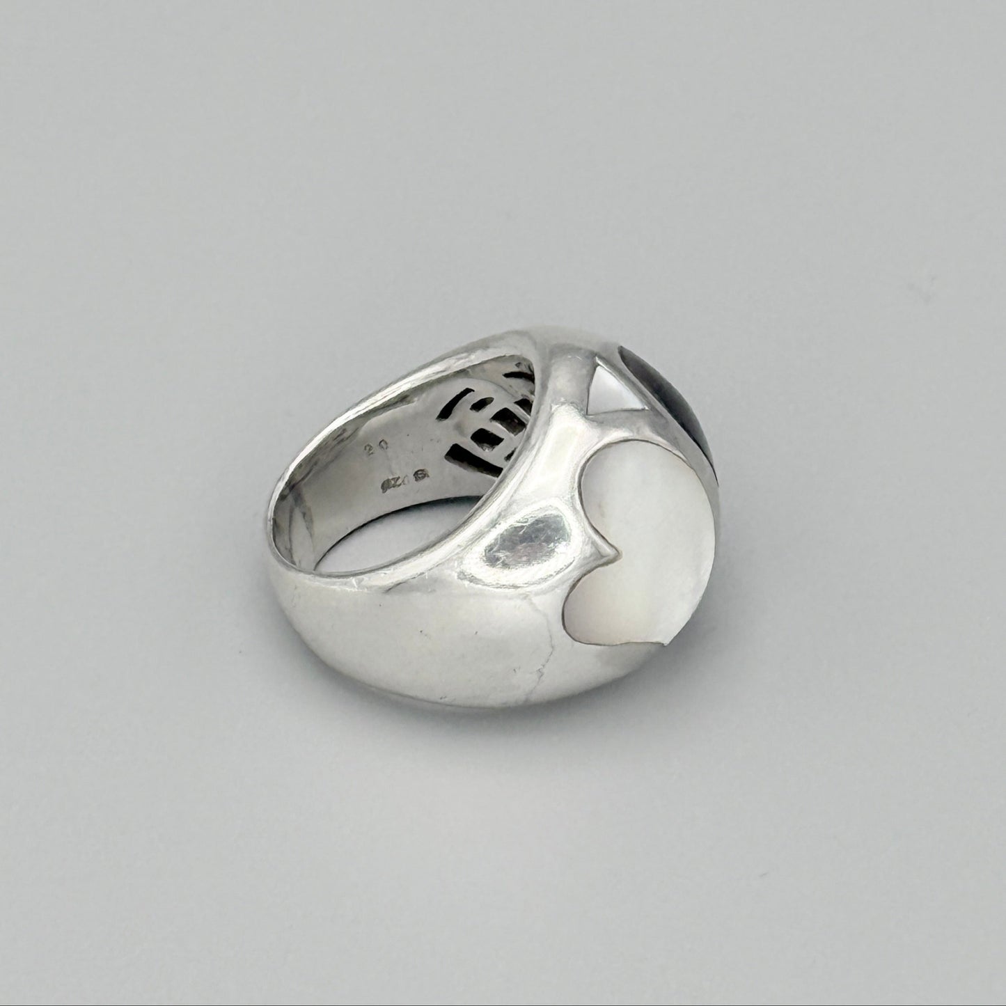 Estate Sterling Silver Double-Heart Ring