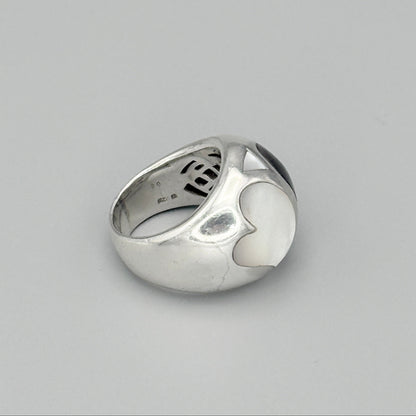 Estate Sterling Silver Double-Heart Ring
