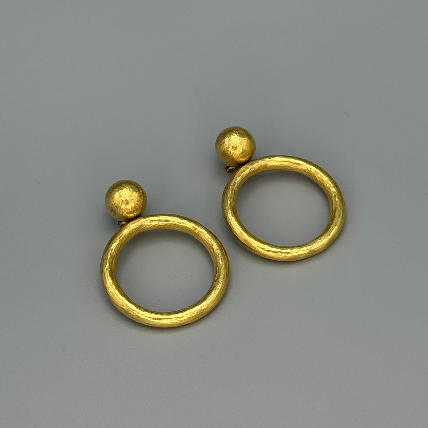 Estate Paloma Picasso for Tiffany & Co. 18k Yellow Gold Circle Drop Earrings