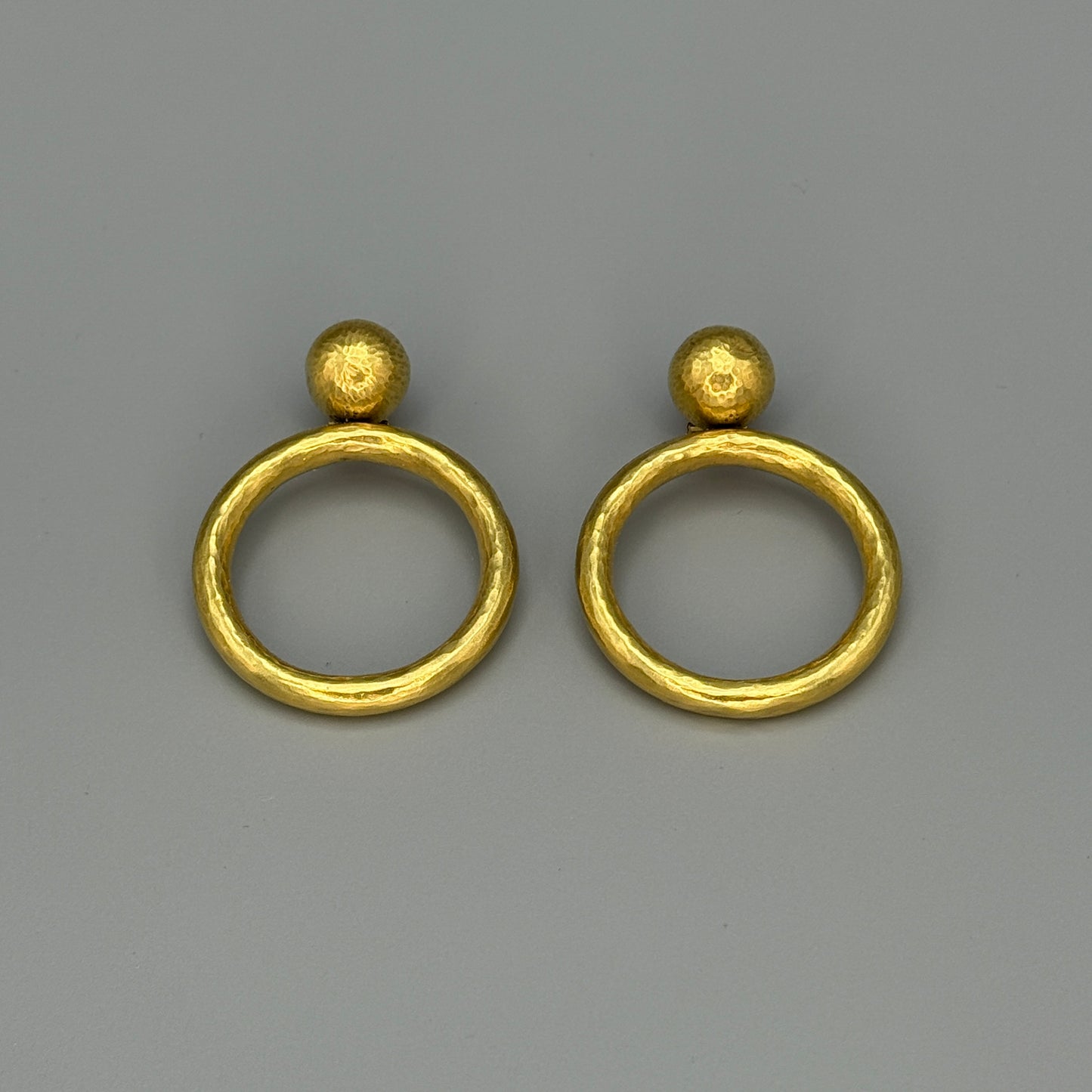 Estate Paloma Picasso for Tiffany & Co. 18k Yellow Gold Circle Drop Earrings