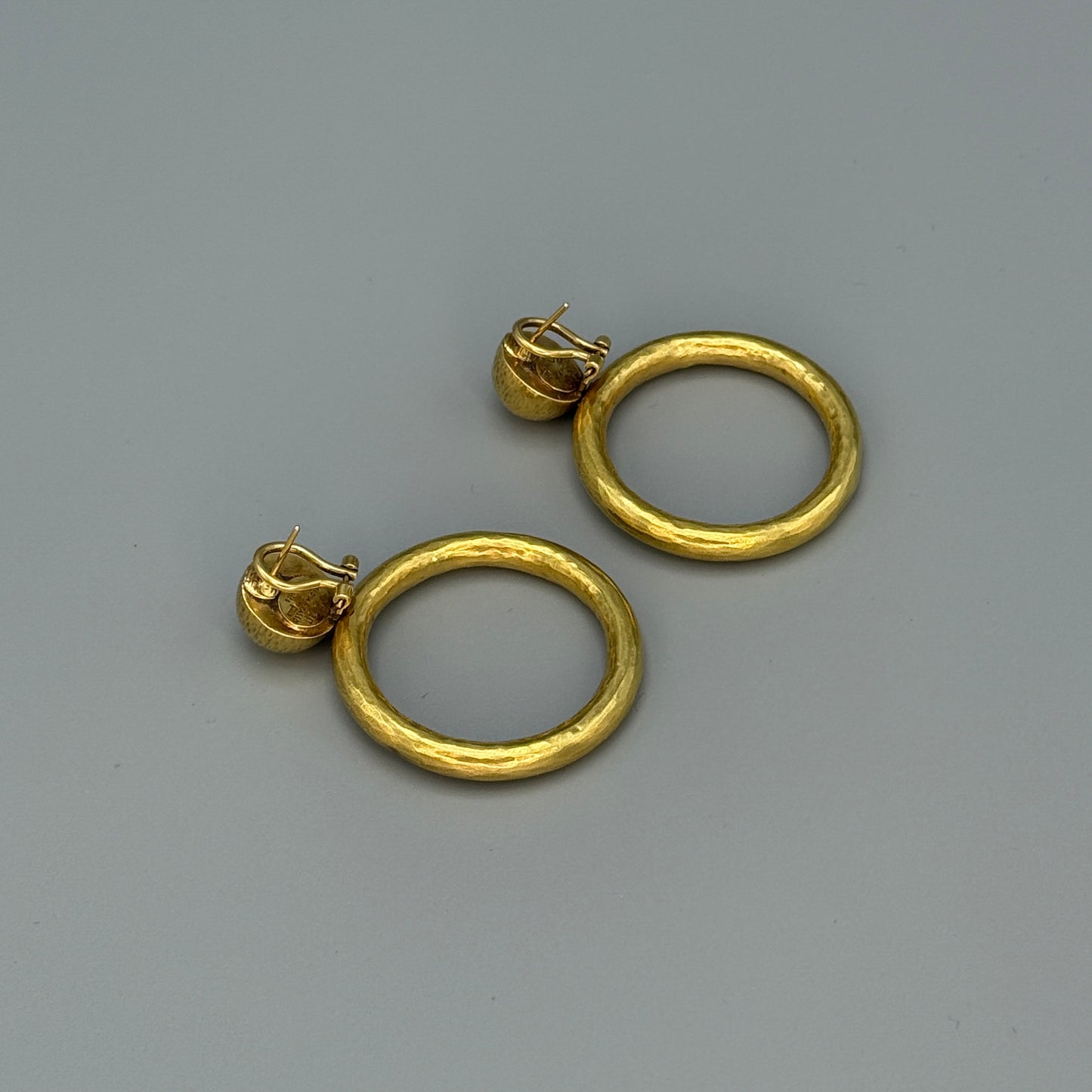 Estate Paloma Picasso for Tiffany & Co. 18k Yellow Gold Circle Drop Earrings