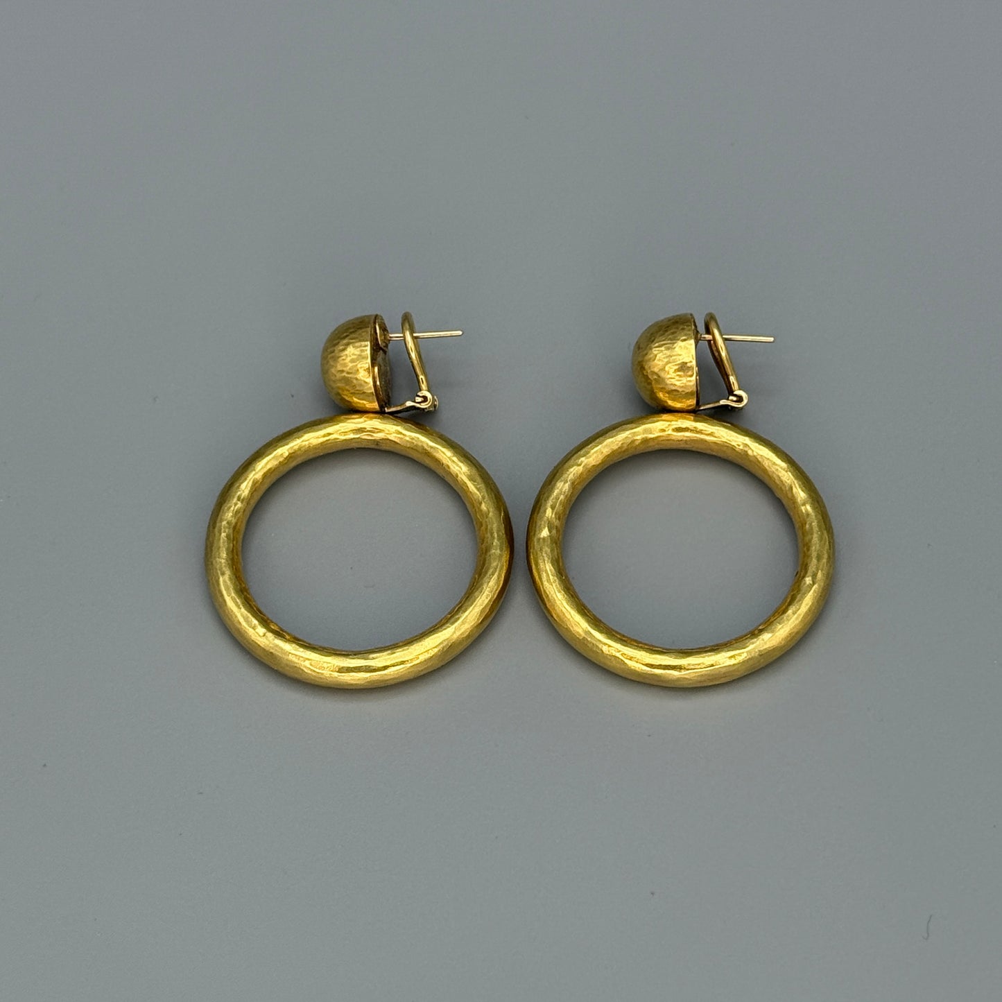Estate Paloma Picasso for Tiffany & Co. 18k Yellow Gold Circle Drop Earrings