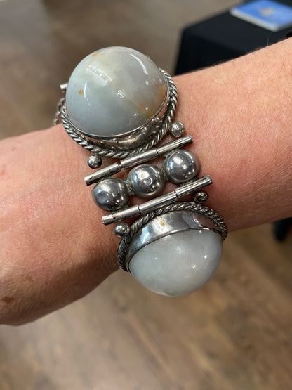 Antonio Pineda Silver and Jade Bracelet