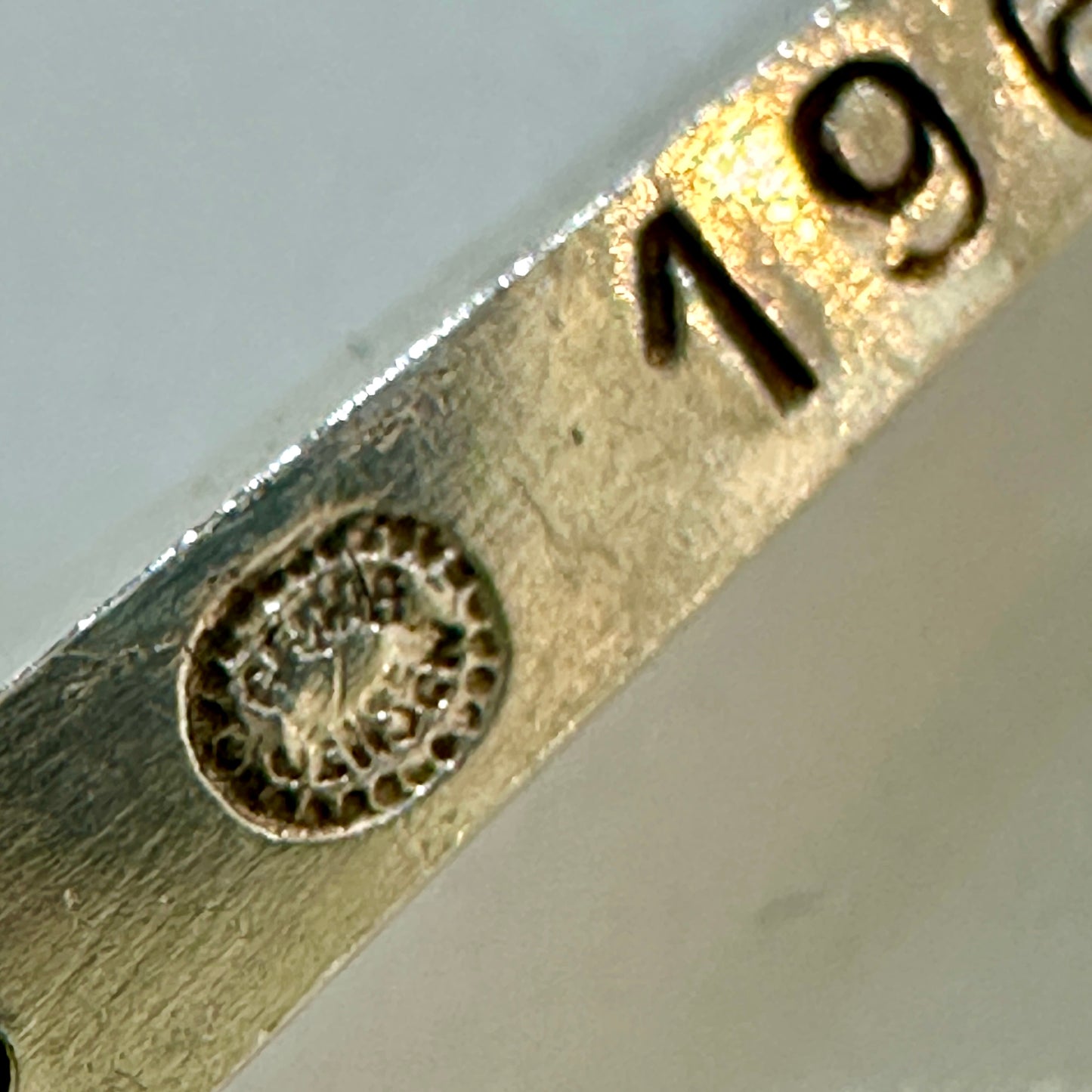 Estate Georg Jensen Geometric Post Back Earrings by Bent Gabrielsen No 196