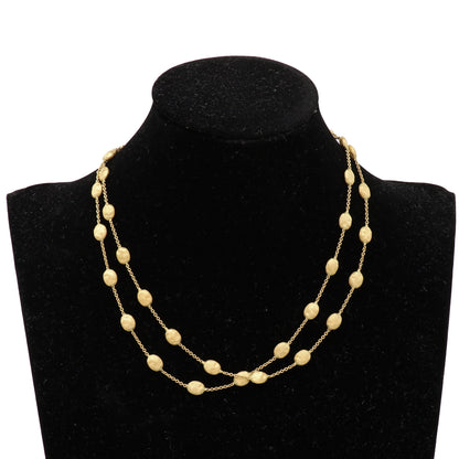 Estate Marco Bicego 18K Yellow Gold Bean Chain Necklace