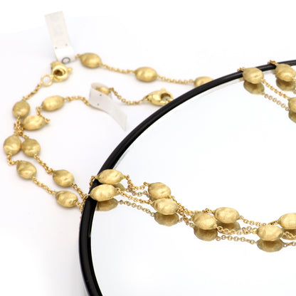 Estate Marco Bicego 18K Yellow Gold Bean Chain Necklace