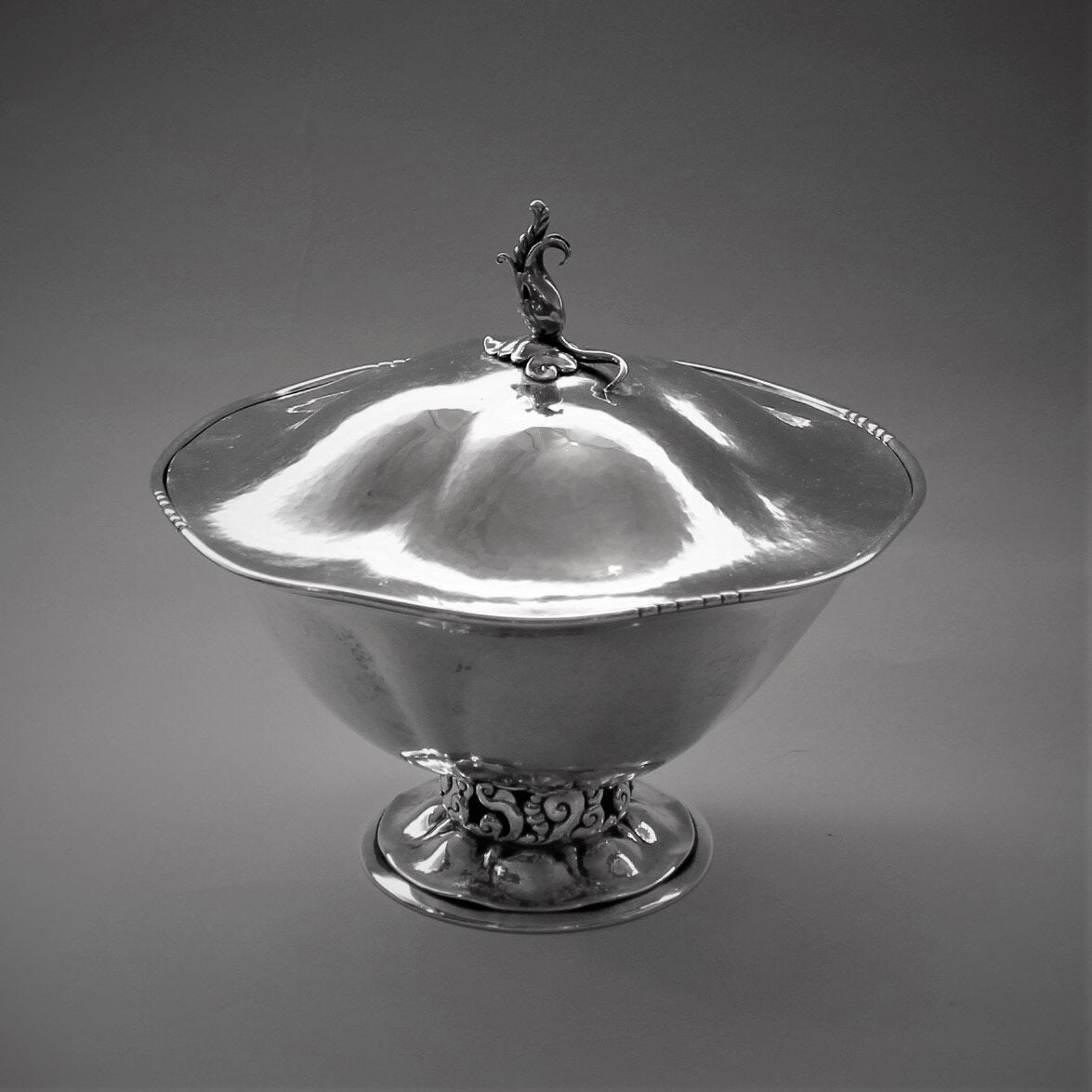 Peer Smed Large  Sterling Silver Covered Dish