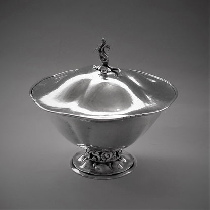 Peer Smed Large  Sterling Silver Covered Dish