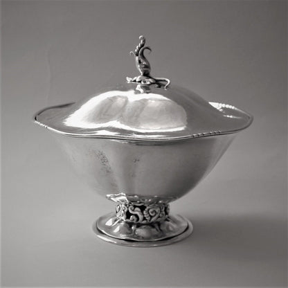 Peer Smed Large  Sterling Silver Covered Dish