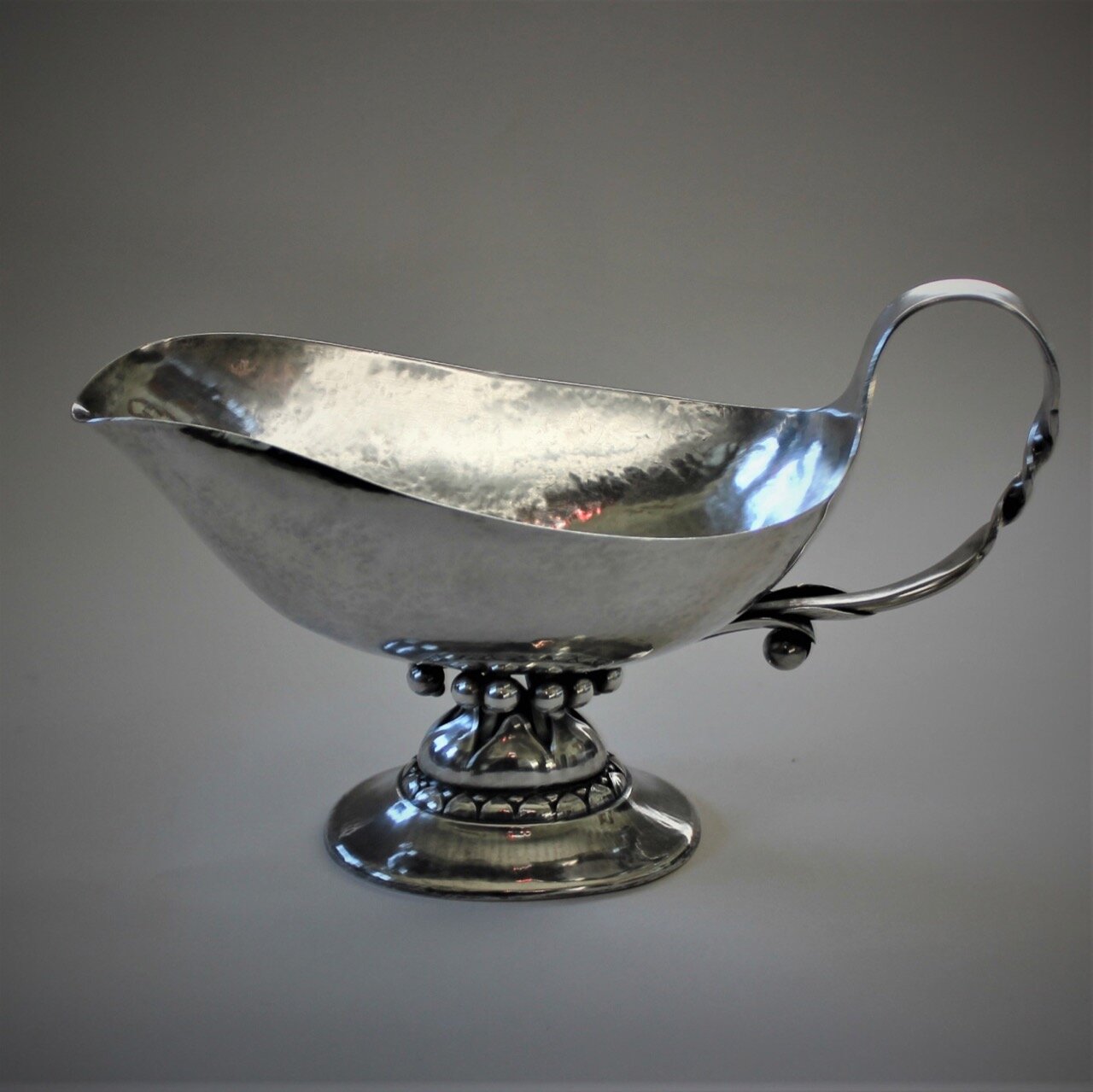 Georg Jensen Sterling Sauce Boat with English Import Marks from 1910