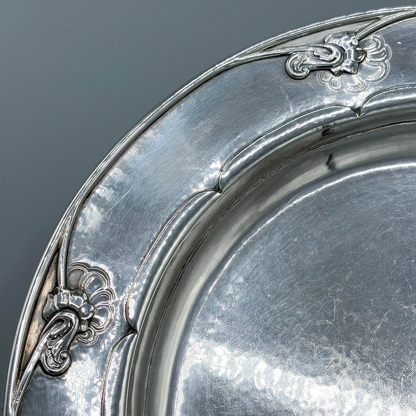 Estate Georg Jensen Large Sterling Silver Serving Platter no 232L