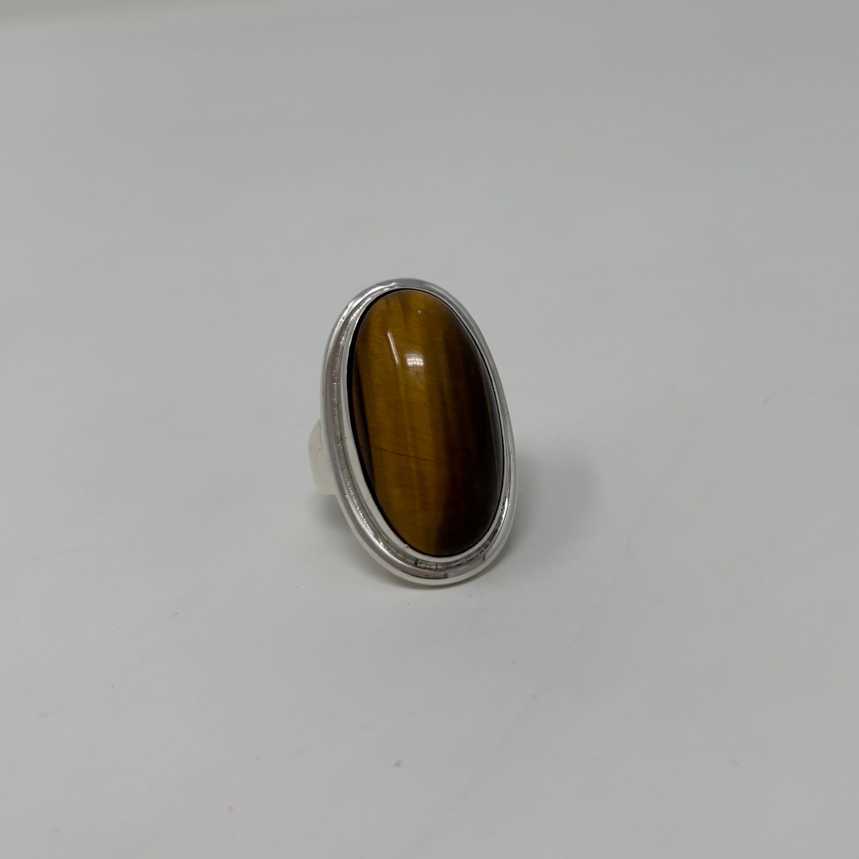Estate Georg Jensen Large Ring with Tiger Eye 46E – Gallery 925