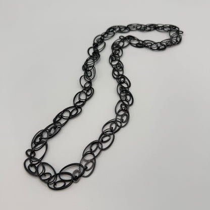 Estate Sterling Silver Artisan Link Necklace