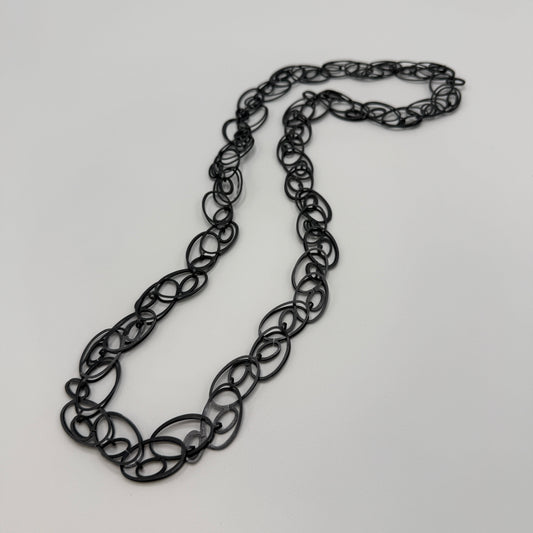 Estate Sterling Silver Artisan Link Necklace